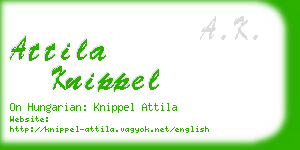 attila knippel business card